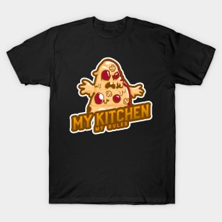 Chubby Pizza Monster Kitchen T-Shirt